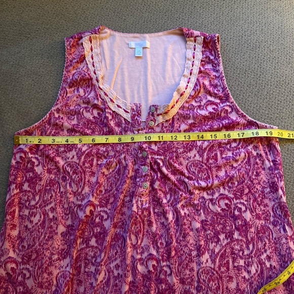 Secret Treasures Pink Nightgown Pajama 2 piece Set Large 12-14 - Picture 7 of 14